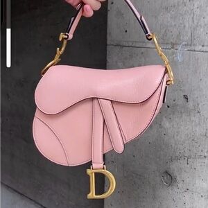 CD Initial Pink Saddle Bag